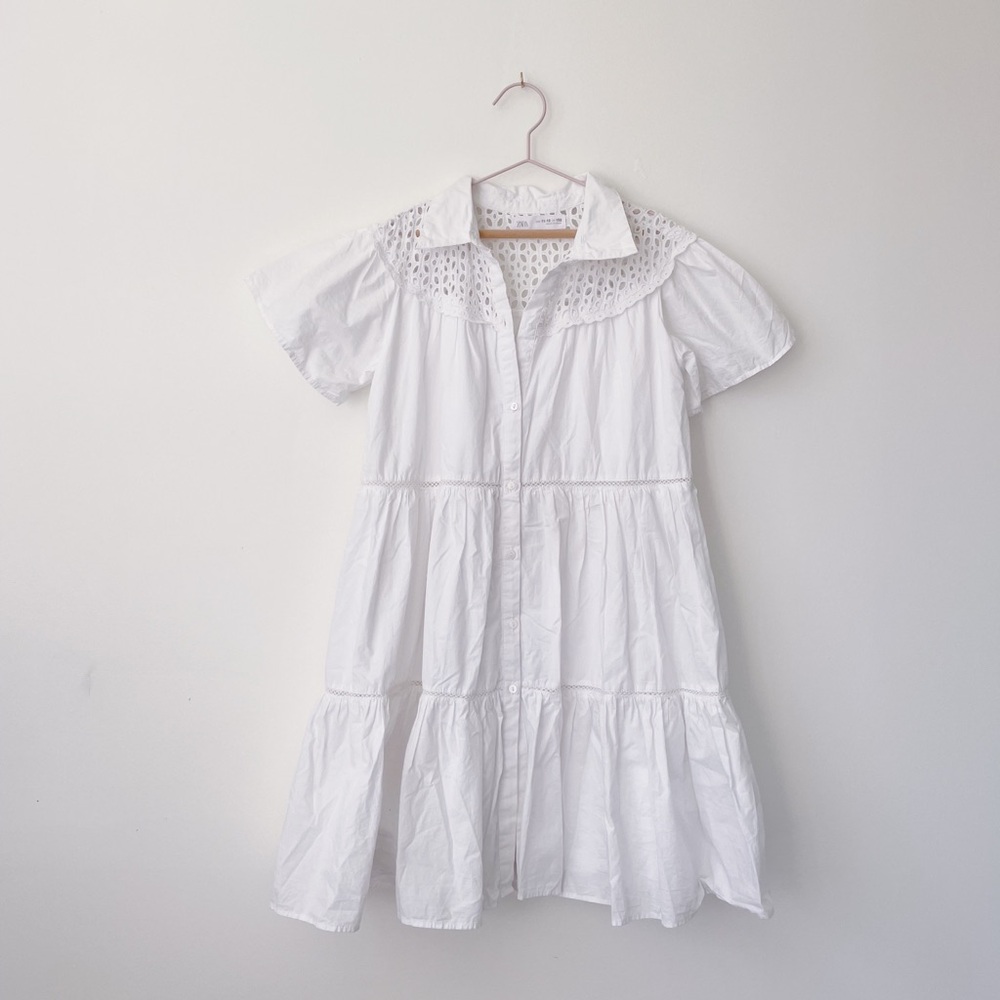 Zara Tiered Eyelet Lace Dress